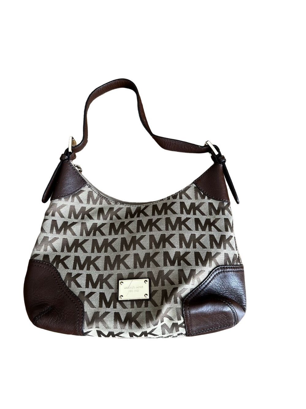 Michael Kors Women's Brown and Cream Shoulder Bag #260125
